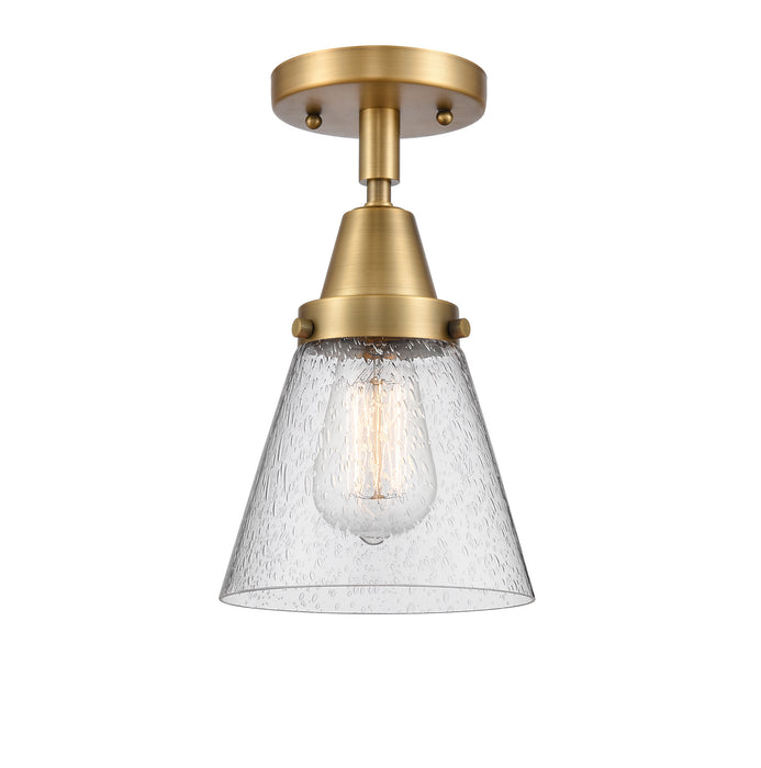 Innovations 447-1C-BB-G64-LED LED Flush Mount, Brushed Brass