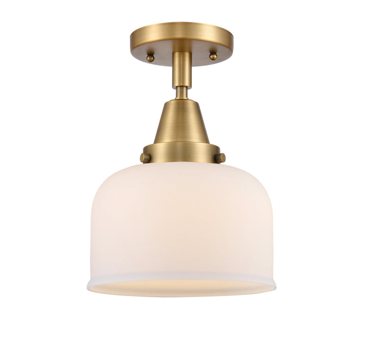 Innovations 447-1C-BB-G71 One Light Flush Mount, Brushed Brass