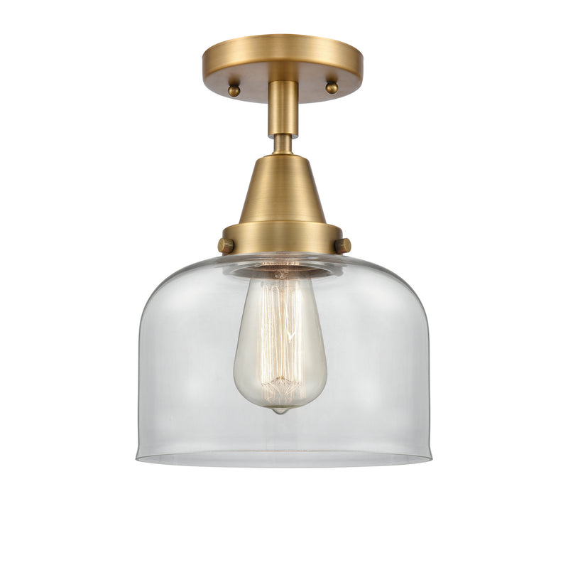 Innovations 447-1C-BB-G72 One Light Flush Mount, Brushed Brass