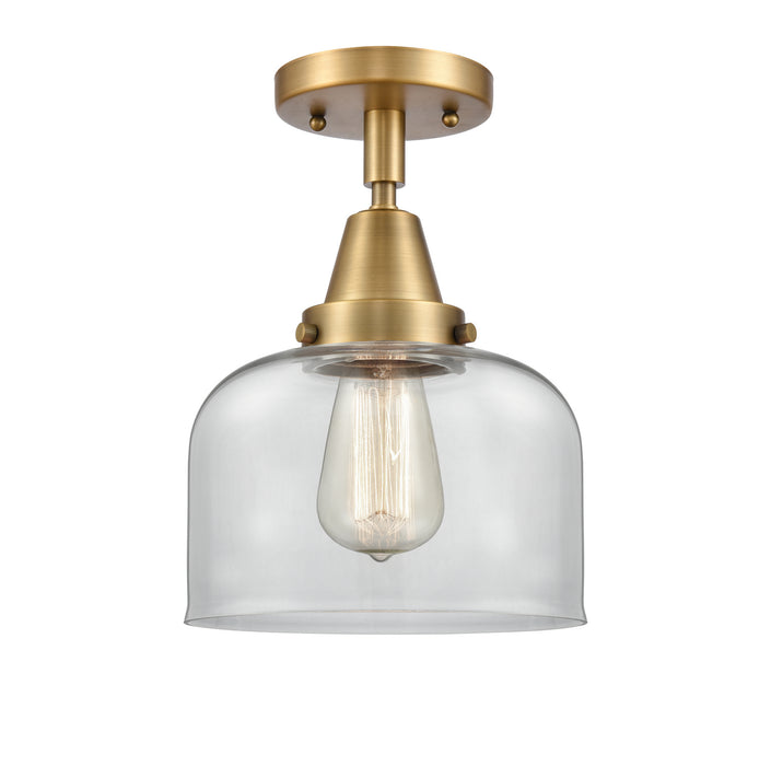 Innovations 447-1C-BB-G72 One Light Flush Mount, Brushed Brass
