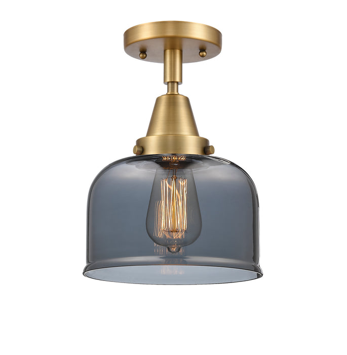 Innovations 447-1C-BB-G73 One Light Flush Mount, Brushed Brass