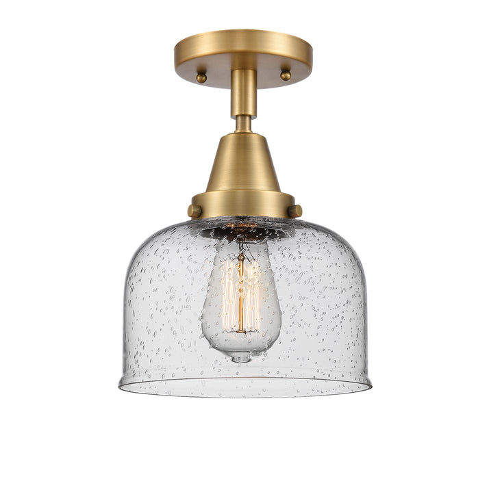 Innovations 447-1C-BB-G74-LED LED Flush Mount, Brushed Brass