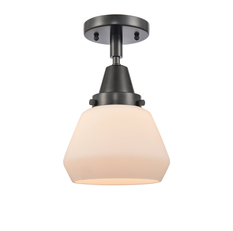 Innovations 447-1C-BK-G171 One Light Flush Mount, Matte Black