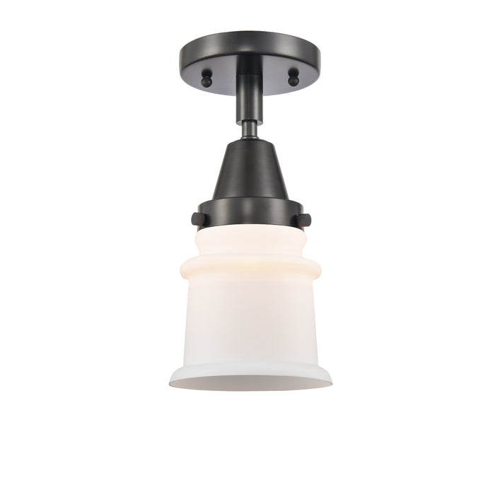 Innovations 447-1C-BK-G181S One Light Flush Mount, Matte Black