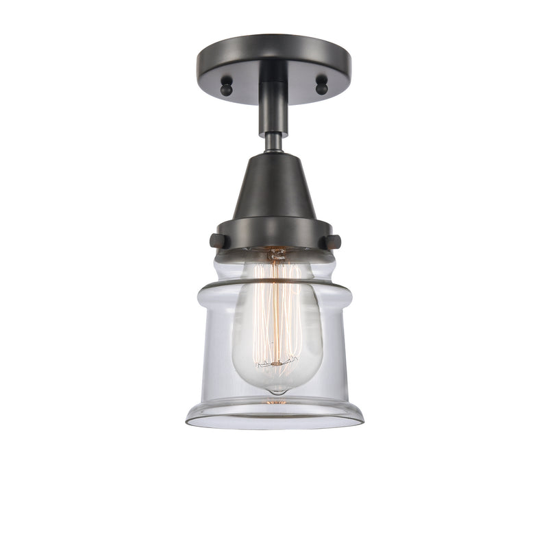 Innovations 447-1C-BK-G182S One Light Flush Mount, Matte Black