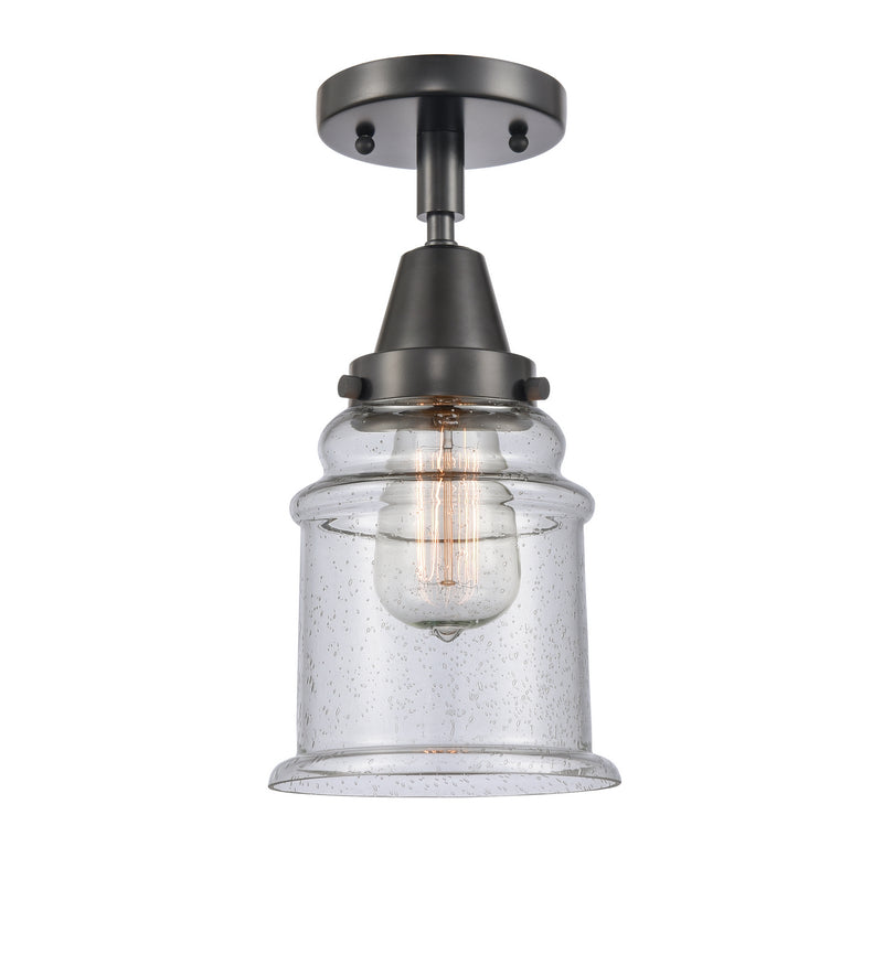 Innovations 447-1C-BK-G184-LED LED Flush Mount, Matte Black