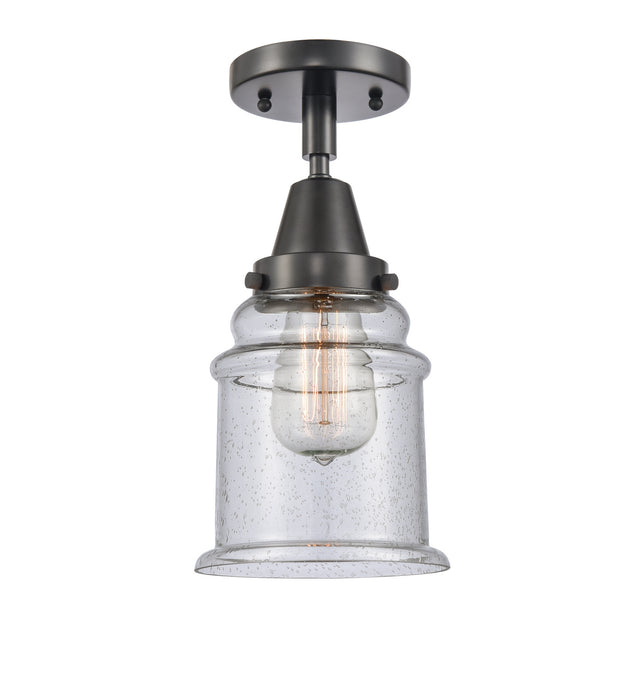 Innovations 447-1C-BK-G184-LED LED Flush Mount, Matte Black