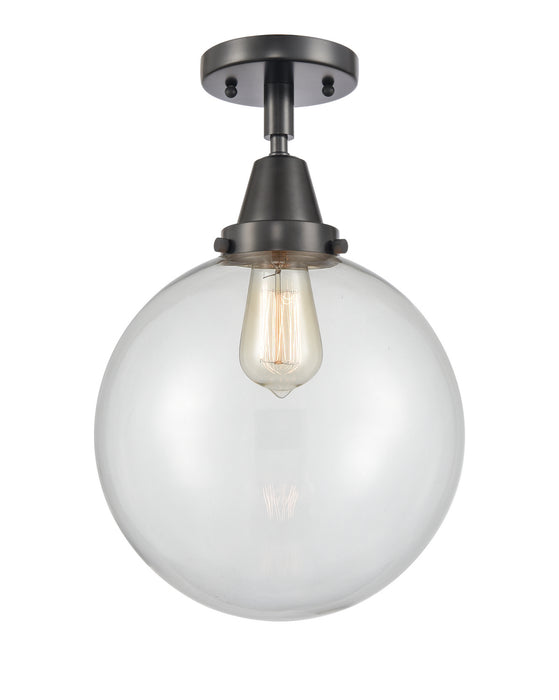 Innovations 447-1C-BK-G202-10-LED LED Flush Mount, Matte Black
