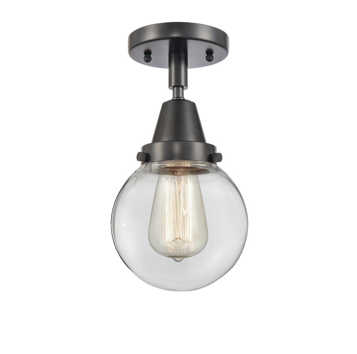 Innovations 447-1C-BK-G202-6-LED LED Flush Mount, Matte Black