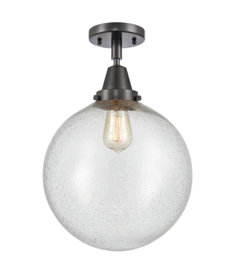 Innovations 447-1C-BK-G204-12-LED LED Flush Mount, Matte Black