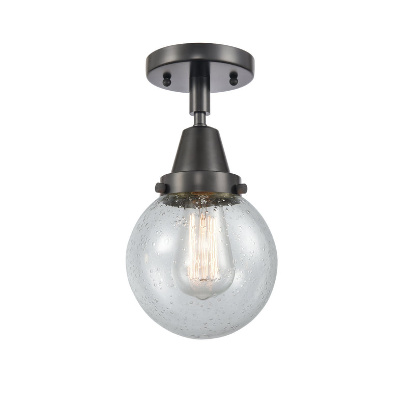 Innovations 447-1C-BK-G204-6-LED LED Flush Mount, Matte Black