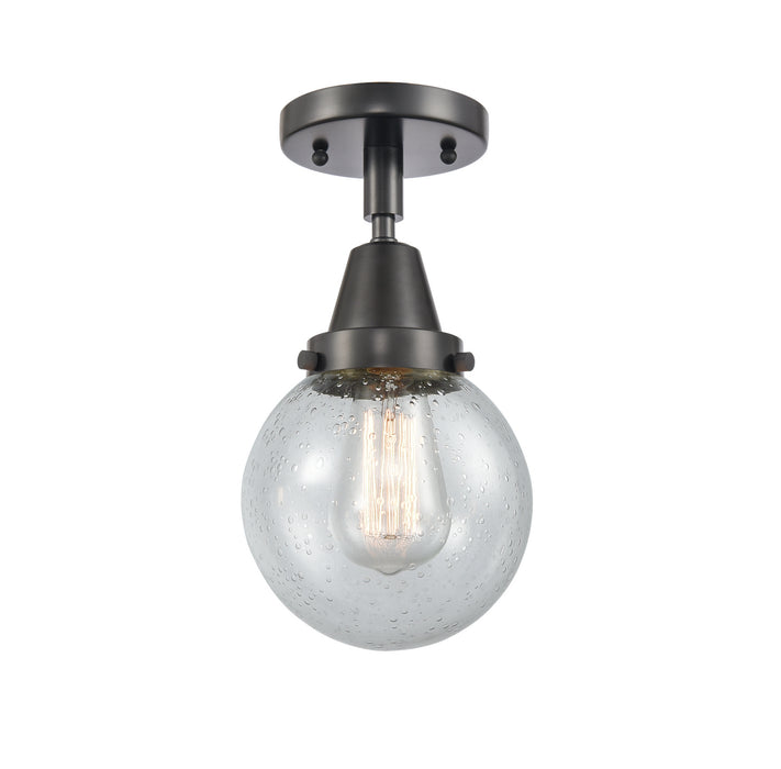 Innovations 447-1C-BK-G204-6-LED LED Flush Mount, Matte Black