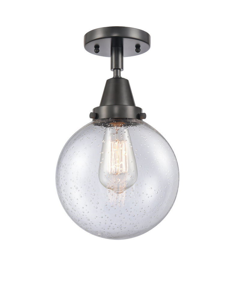 Innovations 447-1C-BK-G204-8-LED LED Flush Mount, Matte Black
