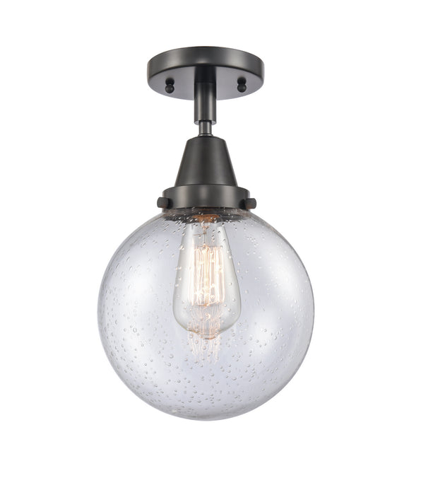 Innovations 447-1C-BK-G204-8-LED LED Flush Mount, Matte Black