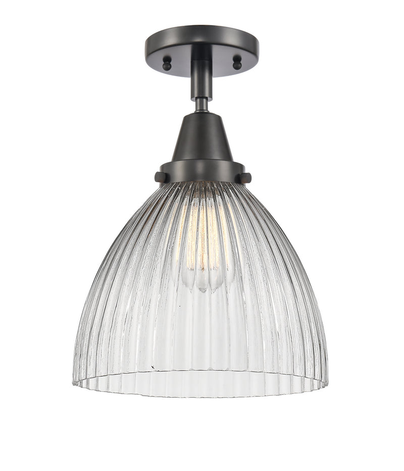 Innovations 447-1C-BK-G222-LED LED Flush Mount, Matte Black