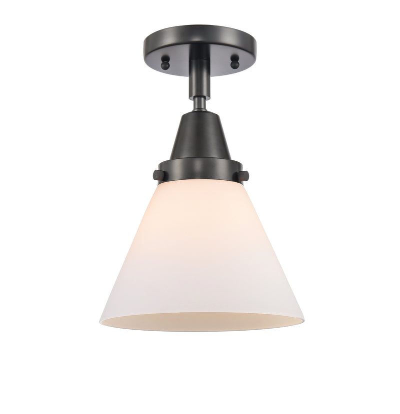 Innovations 447-1C-BK-G41 One Light Flush Mount, Matte Black