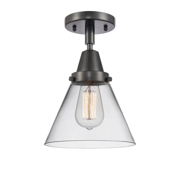 Innovations 447-1C-BK-G42 One Light Flush Mount, Matte Black