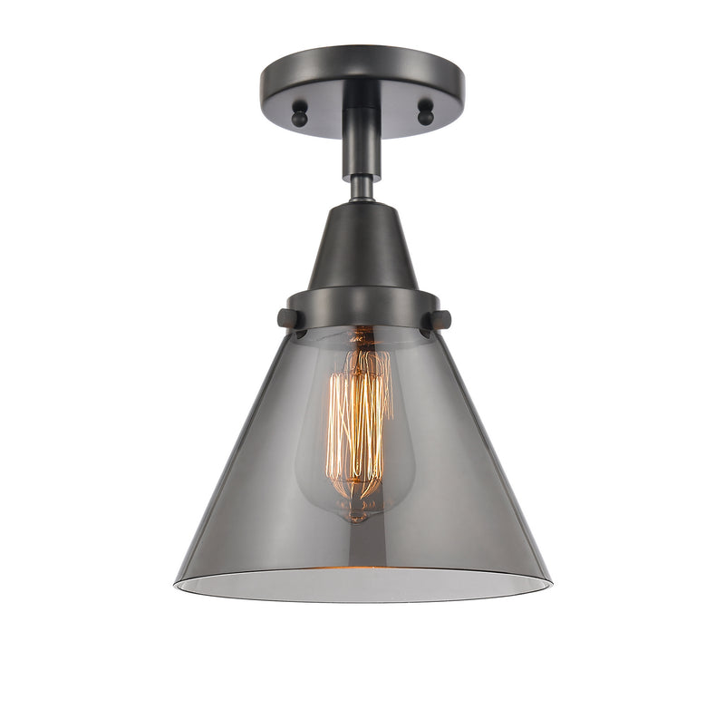 Innovations 447-1C-BK-G43 One Light Flush Mount, Matte Black