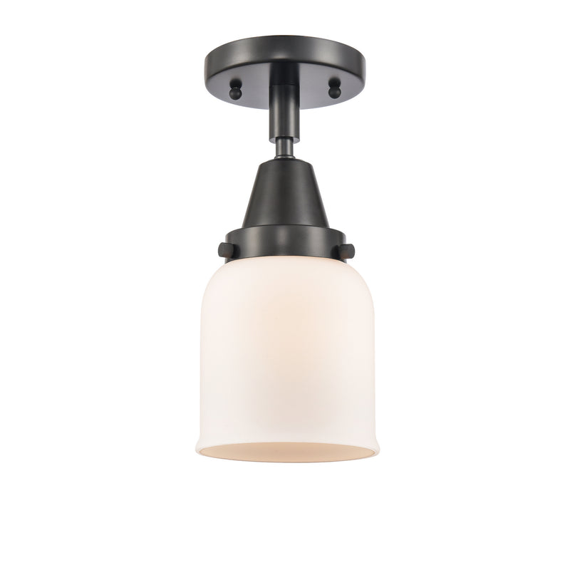 Innovations 447-1C-BK-G51 One Light Flush Mount, Matte Black