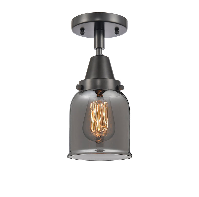 Innovations 447-1C-BK-G53 One Light Flush Mount, Matte Black