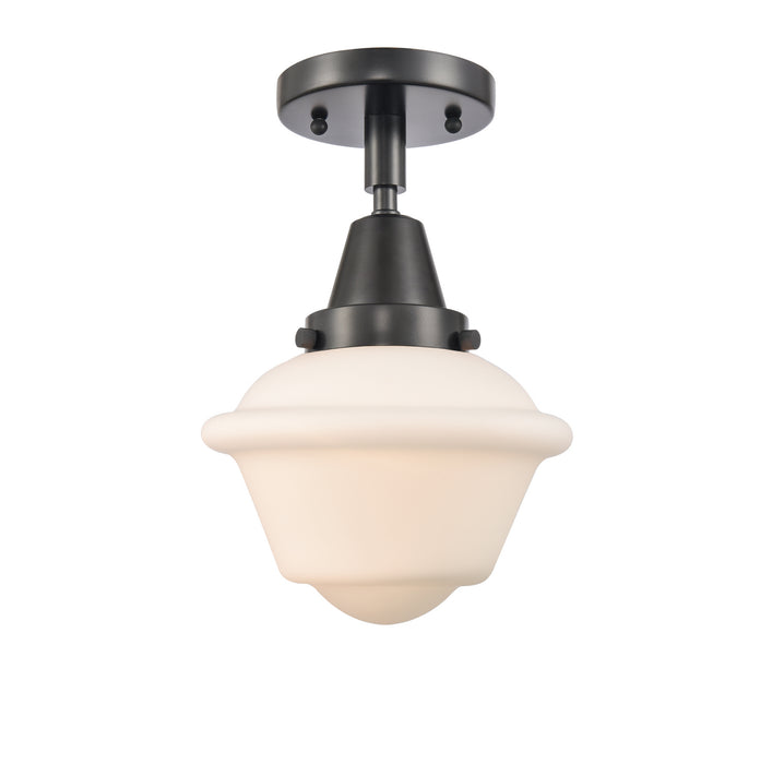 Innovations 447-1C-BK-G531 One Light Flush Mount, Matte Black