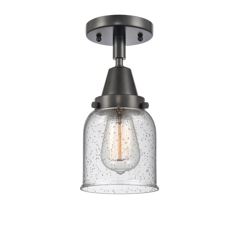 Innovations 447-1C-BK-G54 One Light Flush Mount, Matte Black