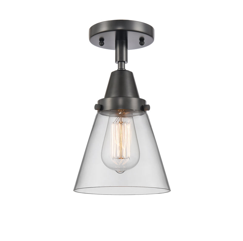 Innovations 447-1C-BK-G62 One Light Flush Mount, Matte Black