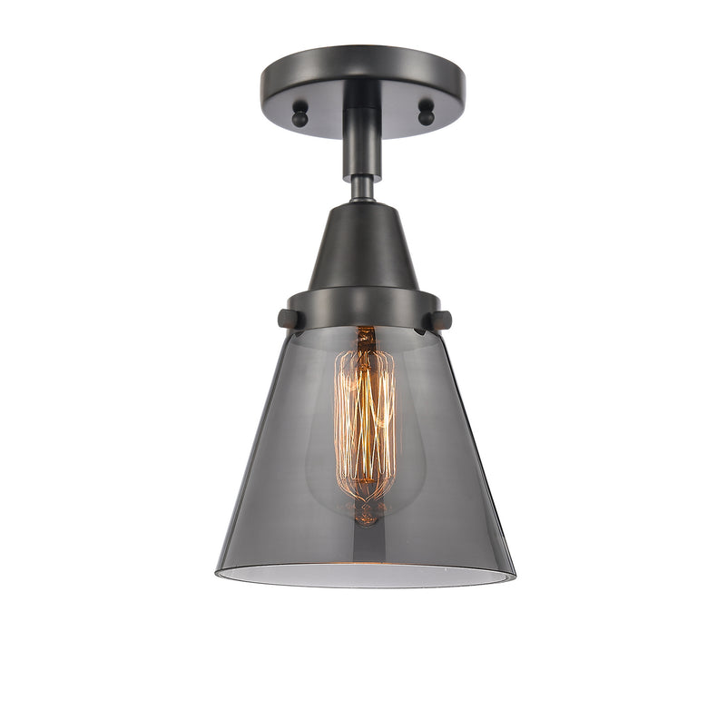 Innovations 447-1C-BK-G63 One Light Flush Mount, Matte Black