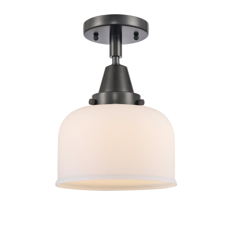 Innovations 447-1C-BK-G71 One Light Flush Mount, Matte Black