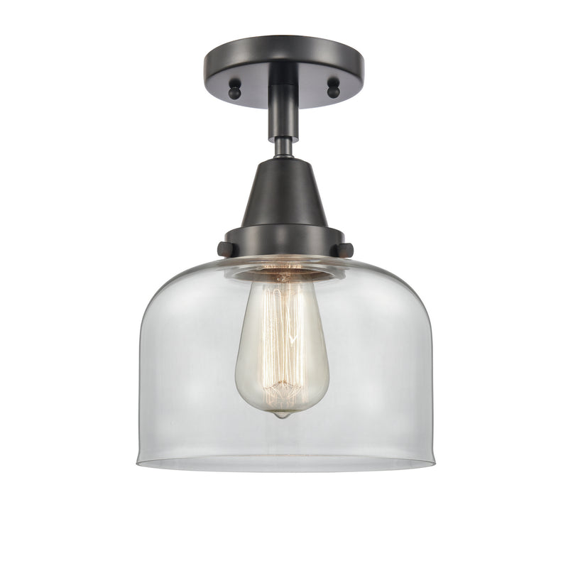 Innovations 447-1C-BK-G72 One Light Flush Mount, Matte Black