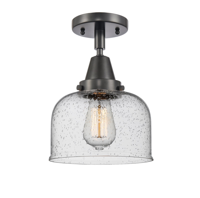 Innovations 447-1C-BK-G74-LED LED Flush Mount, Matte Black