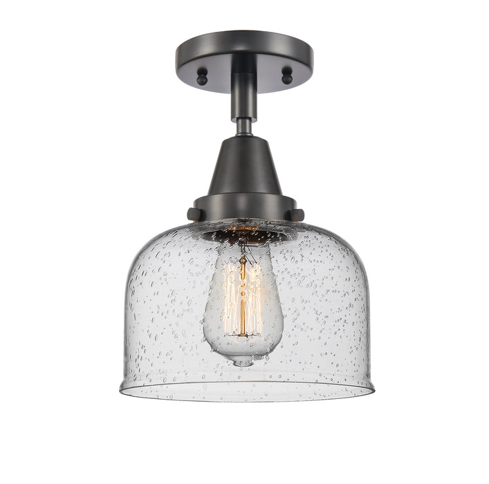 Innovations 447-1C-BK-G74-LED LED Flush Mount, Matte Black