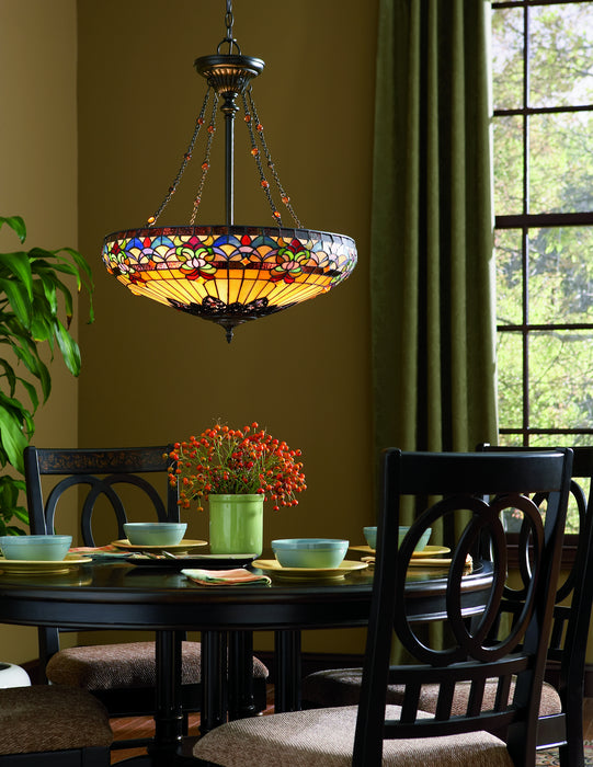 Quoizel TF1781VB Four Light Pendant, Vintage Bronze