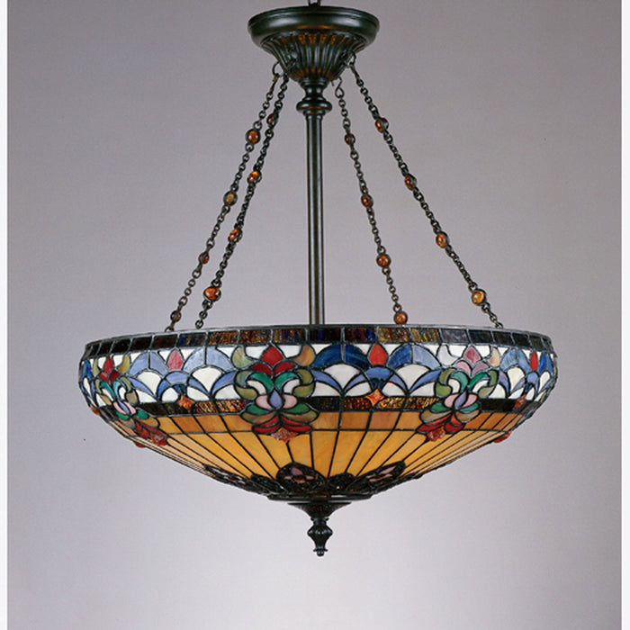 Quoizel TF1781VB Four Light Pendant, Vintage Bronze