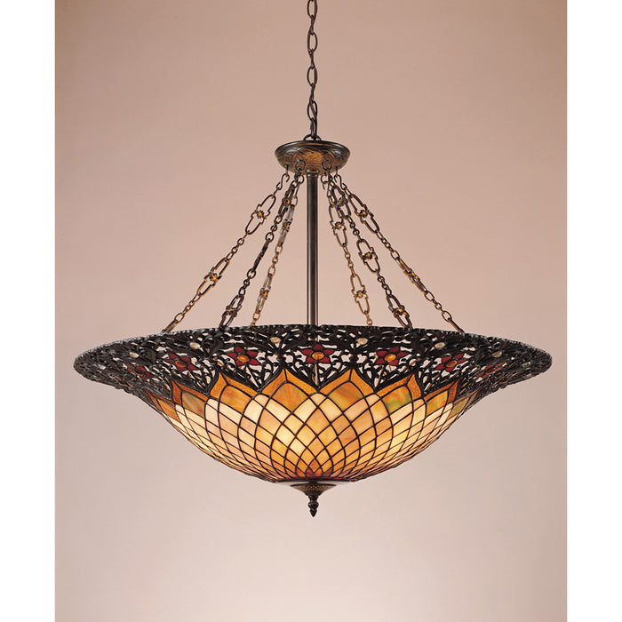Quoizel TF1901VB Six Light Foyer Pendant, Vintage Bronze