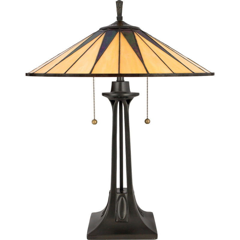 Quoizel TF6668VB Two Light Table Lamp, Vintage Bronze