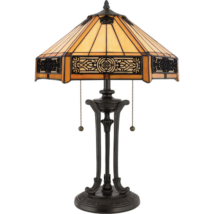 Quoizel TF6669VB Two Light Table Lamp, Vintage Bronze