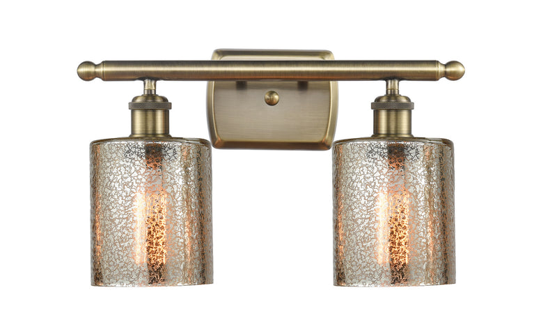 Innovations 516-2W-AB-G116 Two Light Bath Vanity, Antique Brass