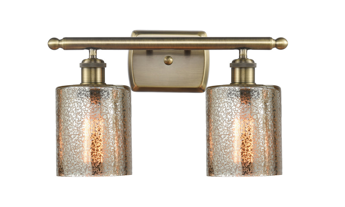 Innovations 516-2W-AB-G116 Two Light Bath Vanity, Antique Brass