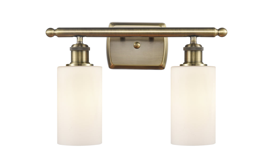 Innovations 516-2W-AB-G801 Two Light Bath Vanity, Antique Brass