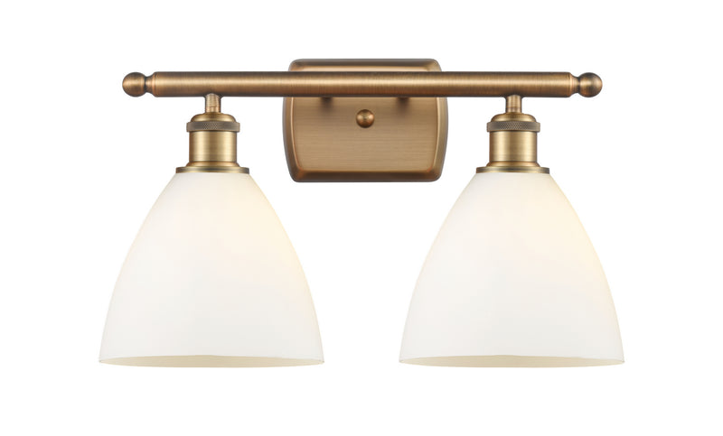 Innovations 516-2W-BB-GBD-751 Two Light Bath Vanity, Brushed Brass
