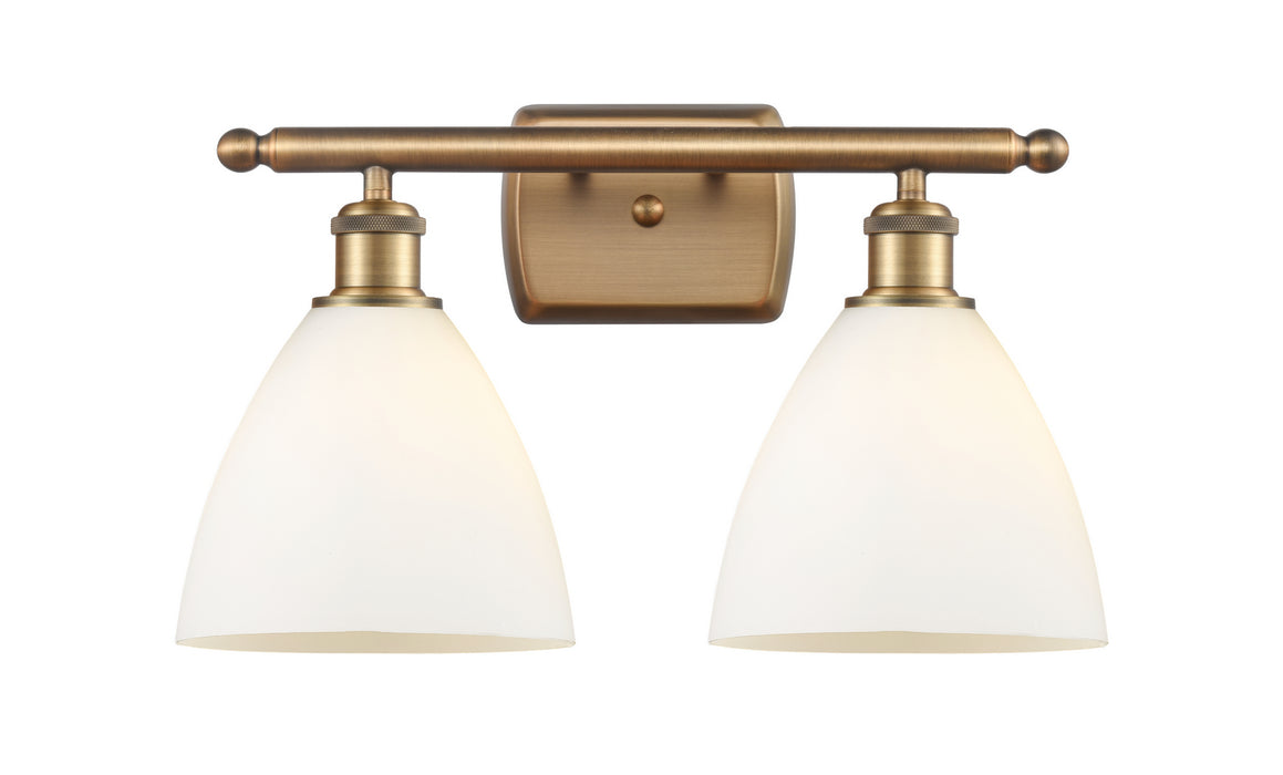 Innovations 516-2W-BB-GBD-751 Two Light Bath Vanity, Brushed Brass