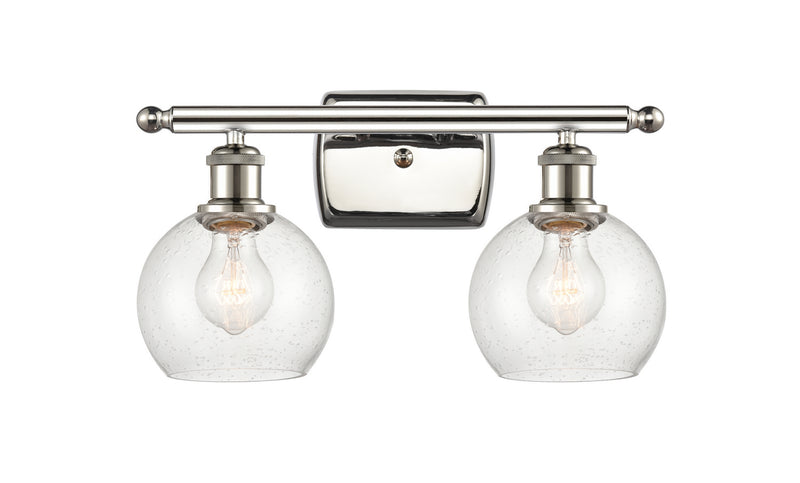 Innovations 516-2W-PN-G124-6 Two Light Bath Vanity, Polished Nickel