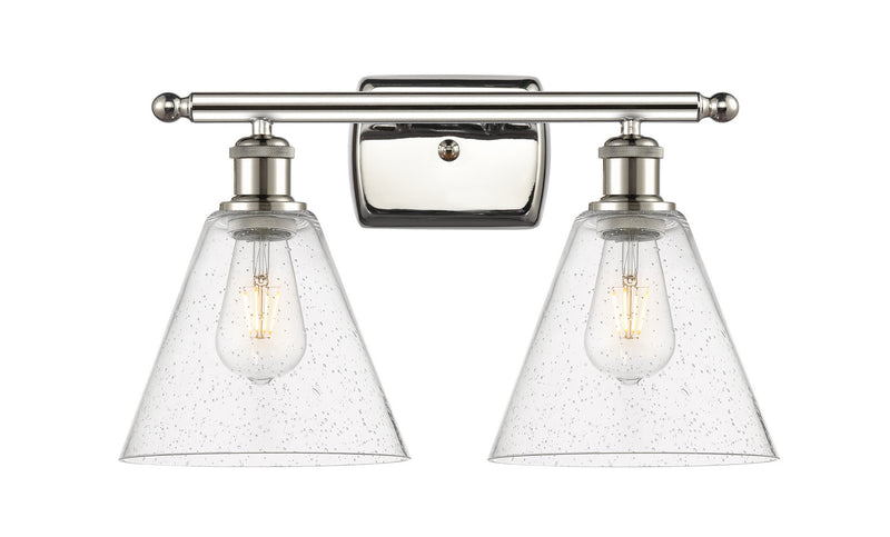 Innovations 516-2W-PN-GBC-84 Two Light Bath Vanity, Polished Nickel