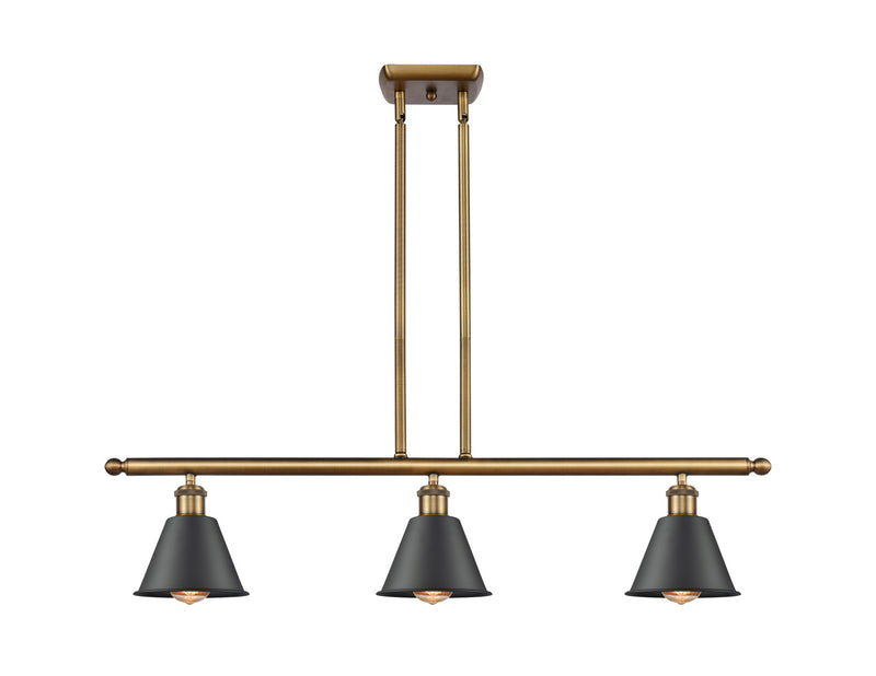 Innovations 516-3I-BB-M8 Three Light Island Pendant, Brushed Brass
