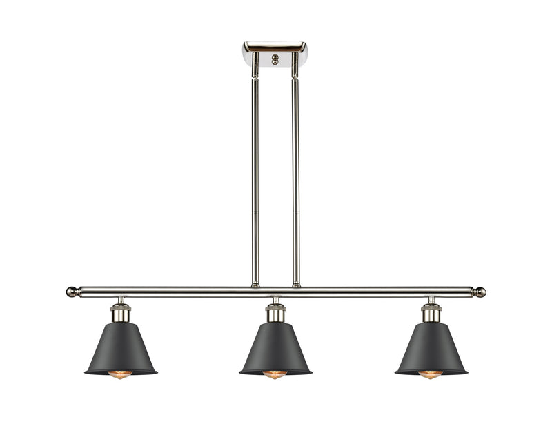 Innovations 516-3I-PN-M8 Three Light Island Pendant, Polished Nickel