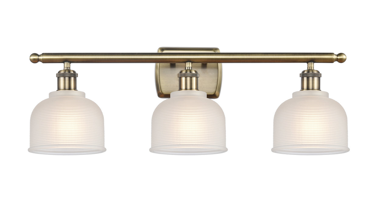 Innovations 516-3W-AB-G411 Three Light Bath Vanity, Antique Brass