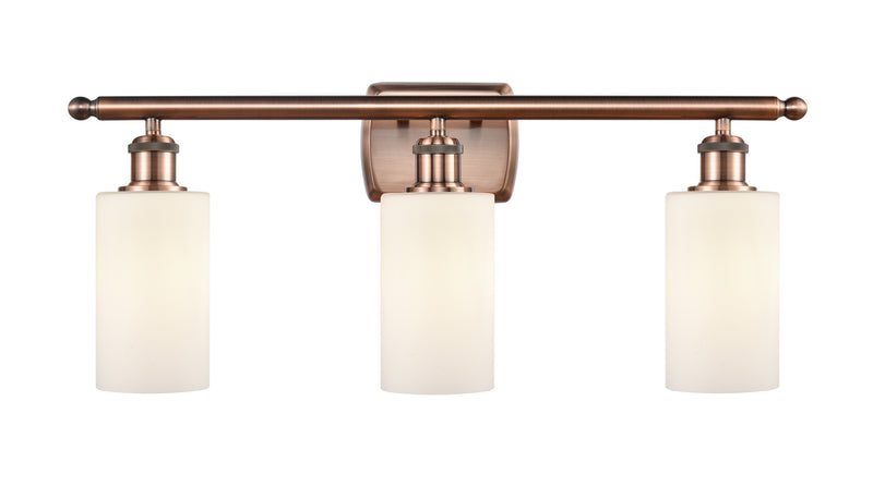 Innovations 516-3W-AC-G801 Three Light Bath Vanity, Antique Copper