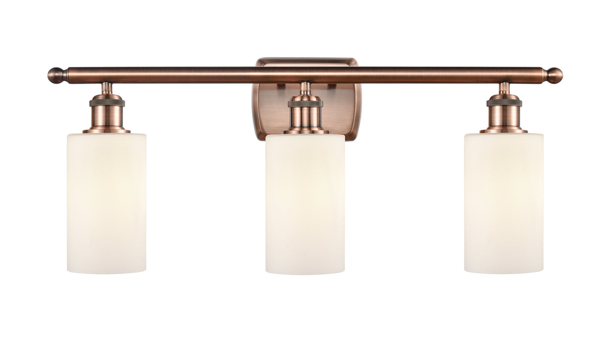 Innovations 516-3W-AC-G801 Three Light Bath Vanity, Antique Copper