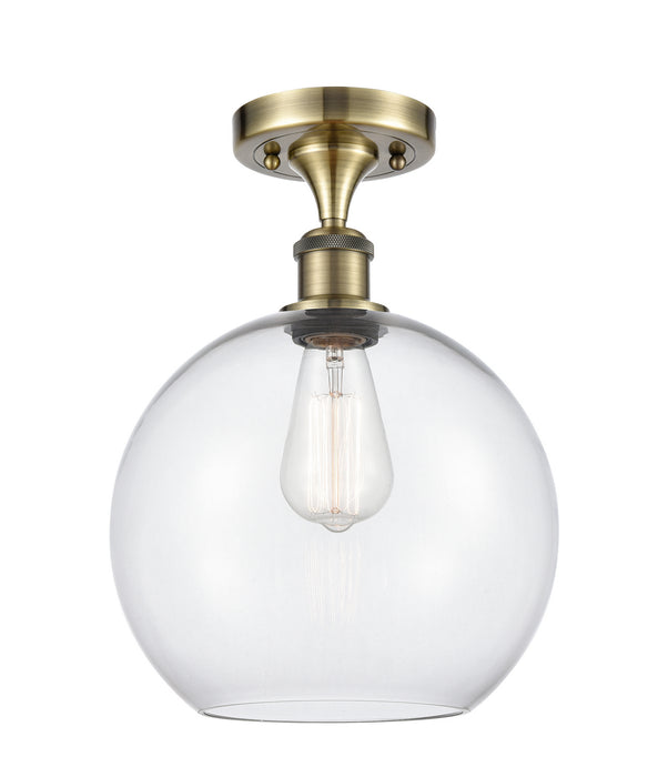 Innovations 516-1C-AB-G122-10-LED LED Semi-Flush Mount, Antique Brass